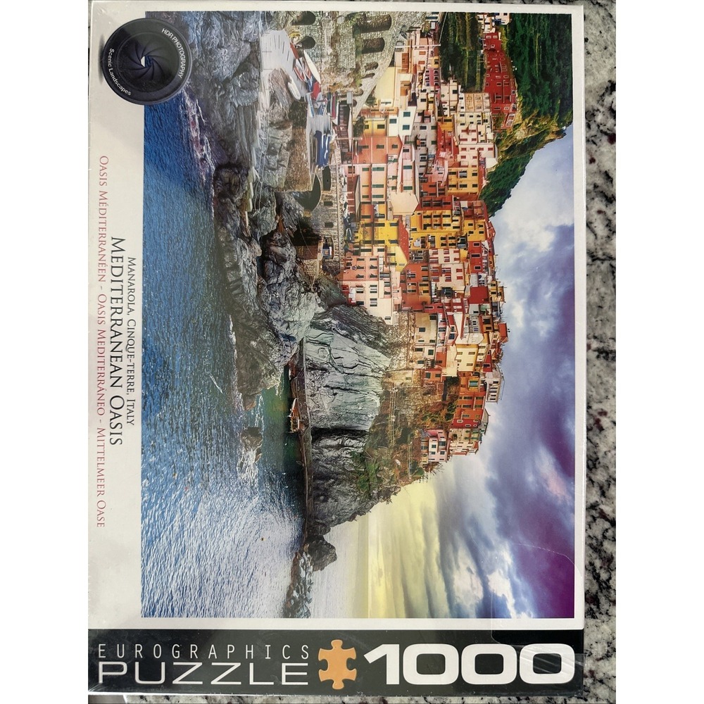 Manarola‎ Cinque Terre Mediterranean Oasis Italy 1000 pc 19.25X26.6 Eurographics